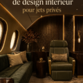 Intérieur luxueux d'un jet privé avec design moderne