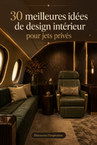 Intérieur luxueux d'un jet privé avec design moderne