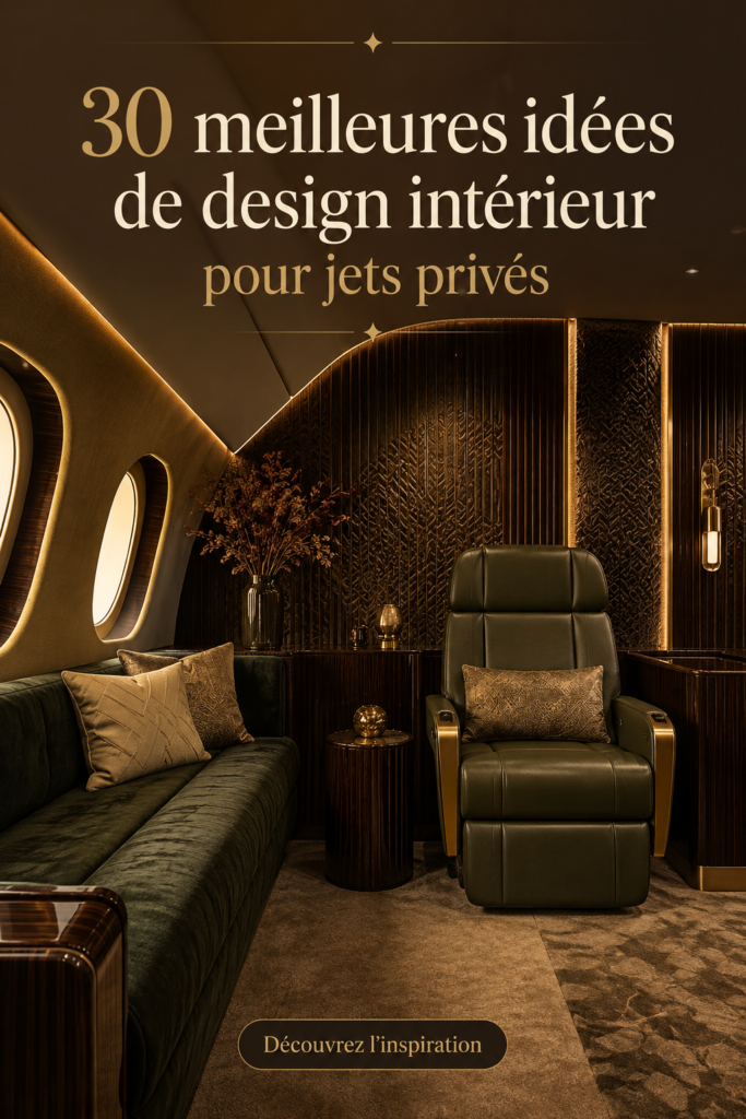 Intérieur luxueux d'un jet privé avec design moderne