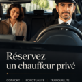 Intérieur d'une voiture de luxe avec chauffeur prêt à conduire.