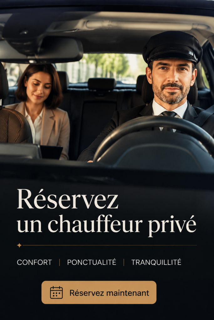 Intérieur d'une voiture de luxe avec chauffeur prêt à conduire.