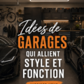 Garage élégant avec un éclairage chaleureux, idéal pour une voiture de luxe.