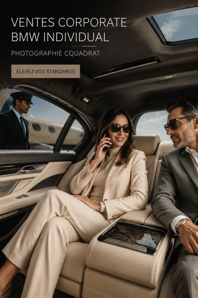 Intérieur luxe d'une voiture BMW Individual avec des matériaux raffinés.