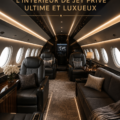 Intérieur luxueux d'un jet privé, inspirant pour personnaliser des voitures de luxe.