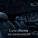 Intérieur d'une voiture de luxe avec des détails raffinés et apaisants.