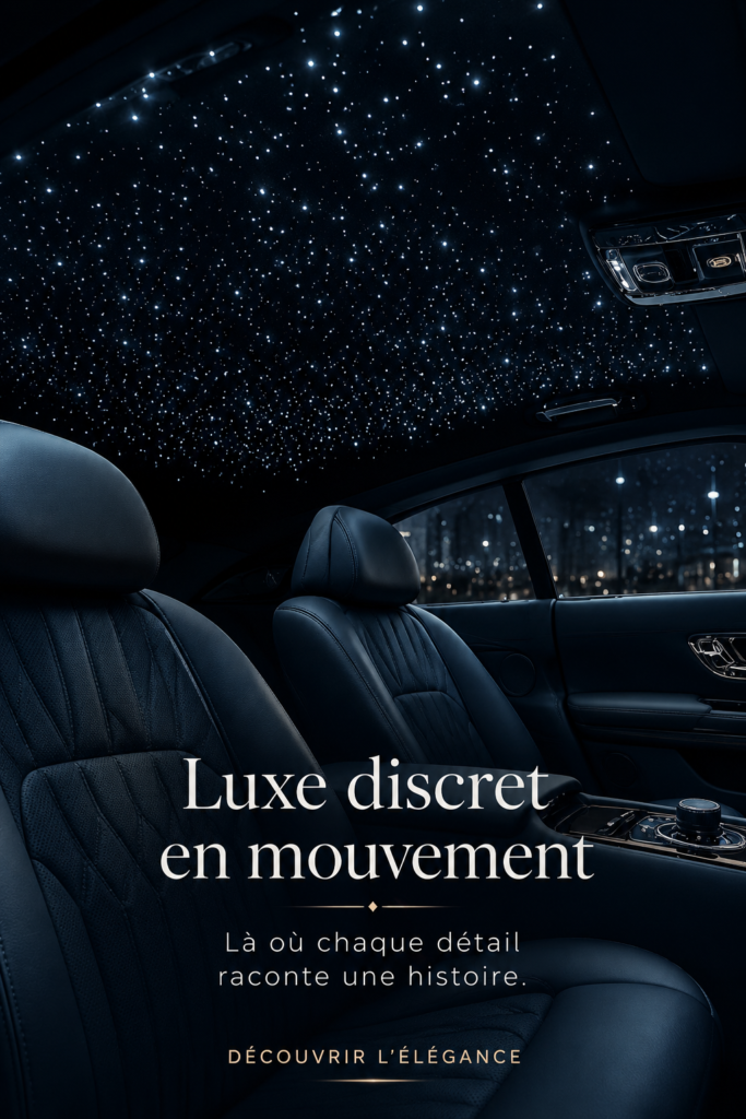 Intérieur d'une voiture de luxe avec des détails raffinés et apaisants.