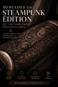 Mercedes G63 dans un style Steampunk, mettant en avant son design unique