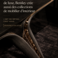 Salon chic avec meubles de luxe Bentley, mettant en avant le confort et l'élégance.