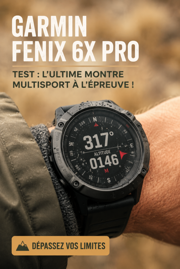 Femme active utilisant la Garmin Fenix 6X Pro lors d'une activité sportives