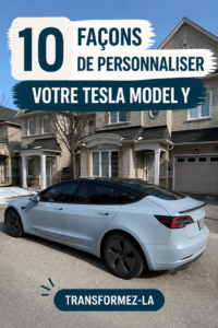 Intérieur élégant et personnalisé d'une Tesla Model Y
