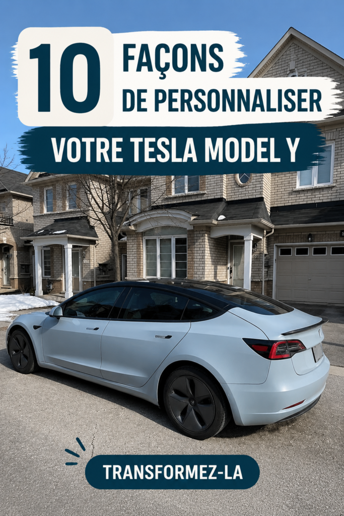 Intérieur élégant et personnalisé d'une Tesla Model Y