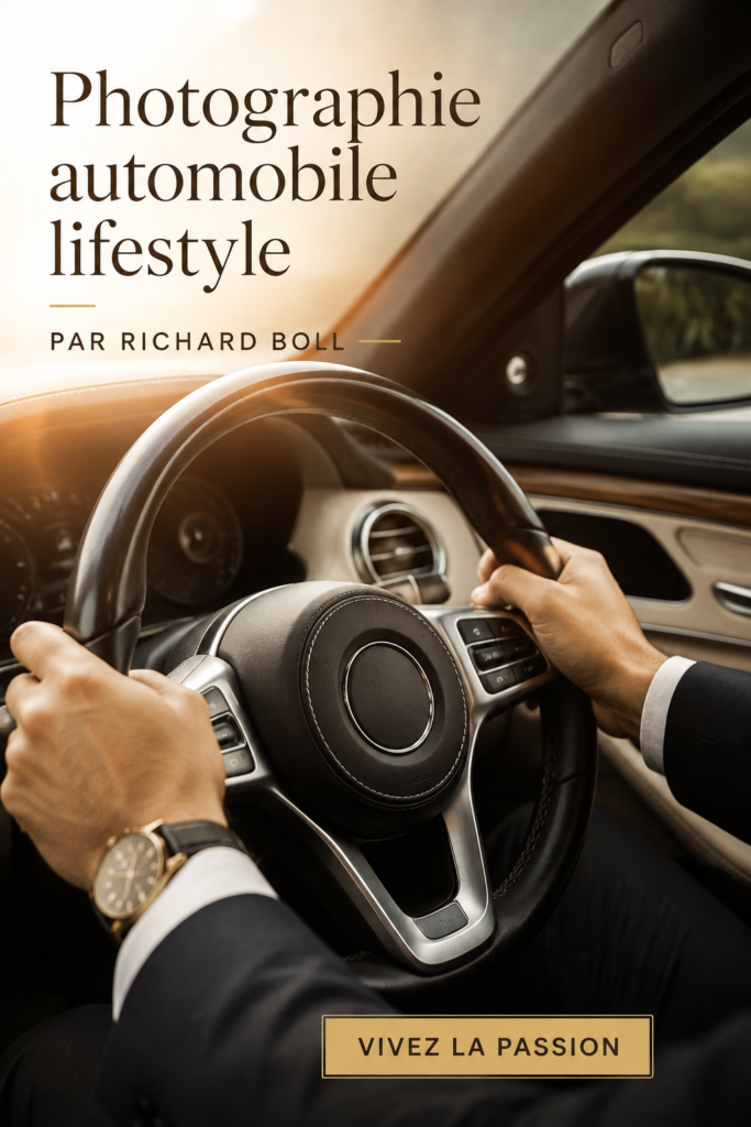 Intérieur luxueux d'une voiture de sport avec des matériaux haut de gamme.