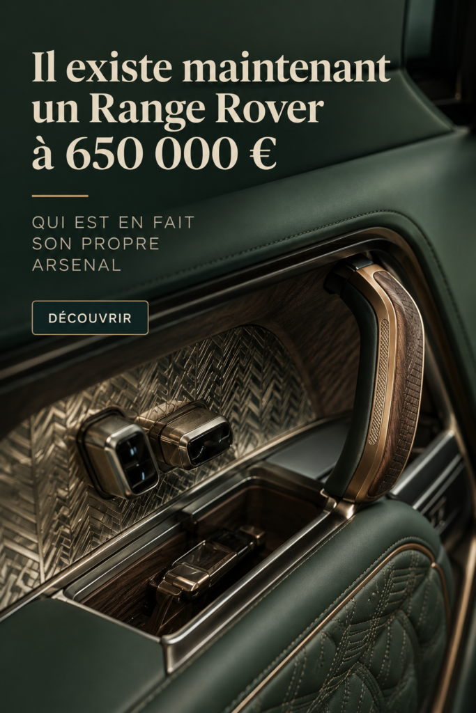 Un Range Rover à 650 000 $, mettant en avant son espace de rangement unique et son design élégant.