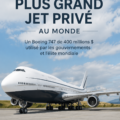 Intérieur luxueux d'un jet privé avec canapé en cuir et équipements modernes