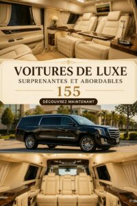 Une voiture de luxe élégante garée devant une belle propriété.
