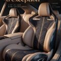 Intérieur d'une voiture de luxe avec des sièges en cuir raffiné