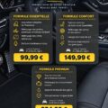 Intérieur de voiture de luxe propre et soigneusement entretenu