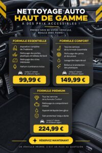 Intérieur de voiture de luxe propre et soigneusement entretenu