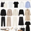 Garde-robe printanière chic avec des vêtements de bureau élégants et confortables.
