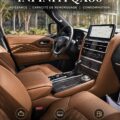 Vue latérale d'un INFINITI QX80 sur une route panoramique