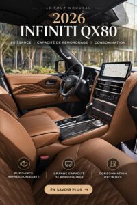 Vue latérale d'un INFINITI QX80 sur une route panoramique