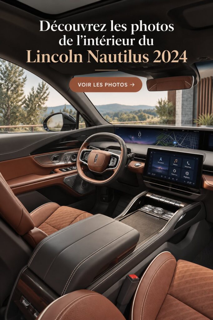 Intérieur élégant et raffiné du Lincoln Nautilus 2024, mettant en avant les finitions de luxe.