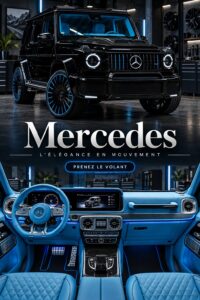 Intérieur luxueux du Mercedes-AMG G63 Brabus 800, montrant un habitacle élégant et confortable.