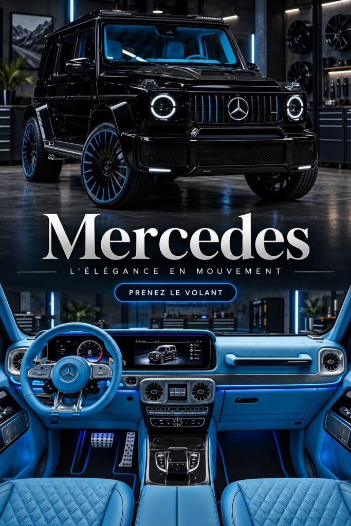 Intérieur luxueux du Mercedes-AMG G63 Brabus 800, montrant un habitacle élégant et confortable.