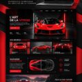 Intérieur luxueux d'une Ferrari avec des détails en cuir et des finitions haut de gamme