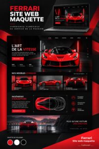 Intérieur luxueux d'une Ferrari avec des détails en cuir et des finitions haut de gamme
