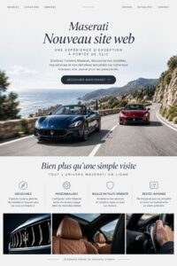 Intérieur luxueux d'une voiture Maserati avec finitions élégantes