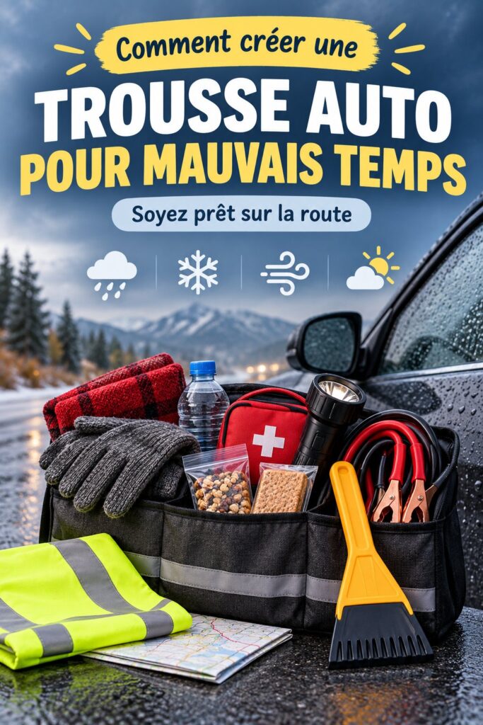 Kit voiture pour intempéries sur un fond confortable et élégant