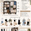 Valise cabine bien organisée pour un voyage d'une semaine