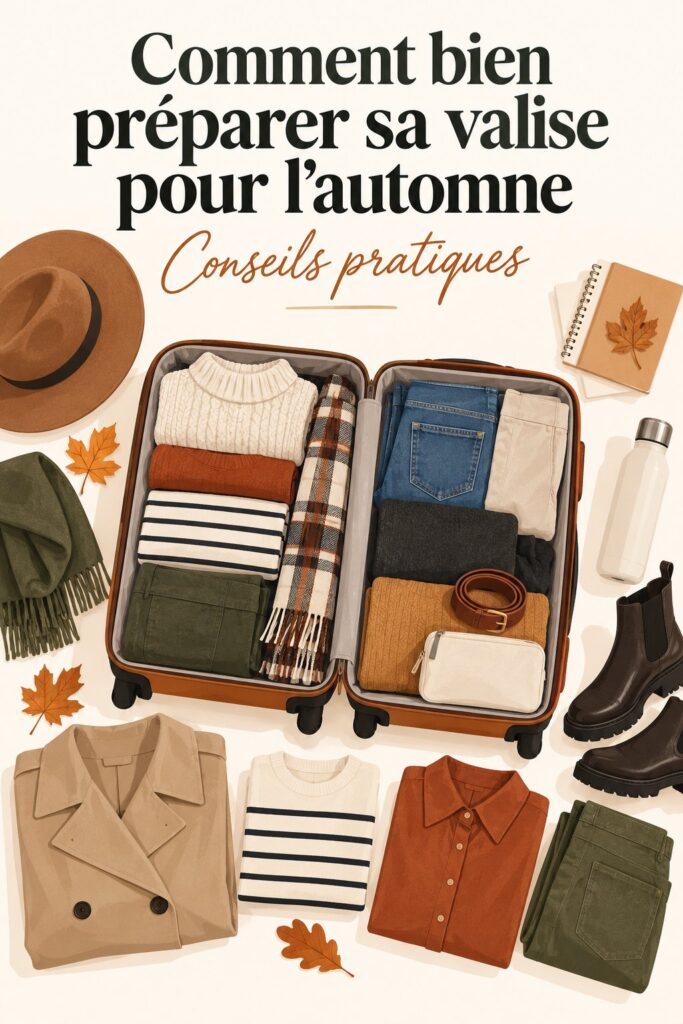 Astuces pour voyager en voiture de luxe pendant l'automne avec des bagages bien organisés.