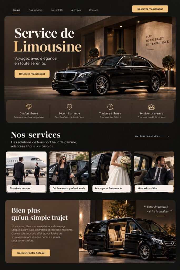 Intérieur luxueux d'une limousine haut de gamme montrant confort et élégance.