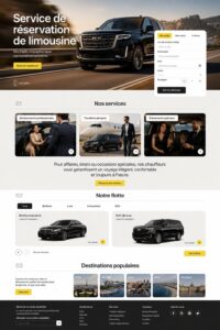 Intérieur élégant d'une voiture limousine de luxe