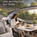 Vue d'un intérieur moderne et luxe de la voiture Volvo.