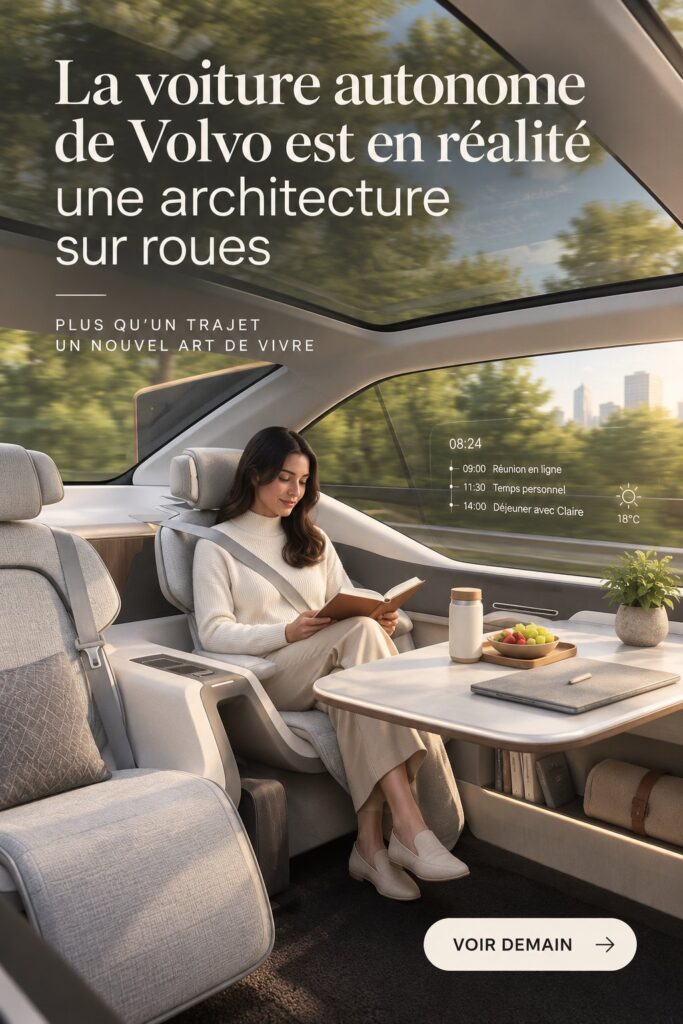 Vue d'un intérieur moderne et luxe de la voiture Volvo.
