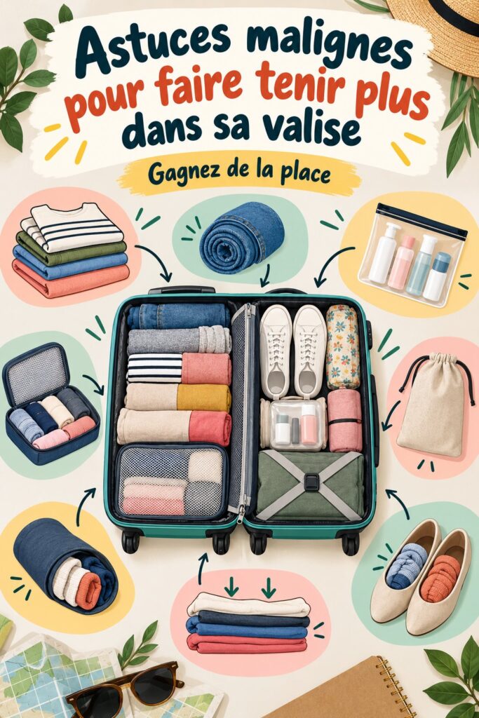 Astuce de rangement efficace pour valise de voyage