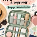 Trousse de voyage bien organisée avec des produits de beauté