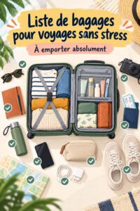 Femme organisant sa checklist de voyage pour des vacances tranquilles.