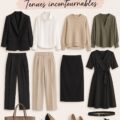 Femme élégante dans un intérieur de voiture de luxe, portant une tenue business casual chic.