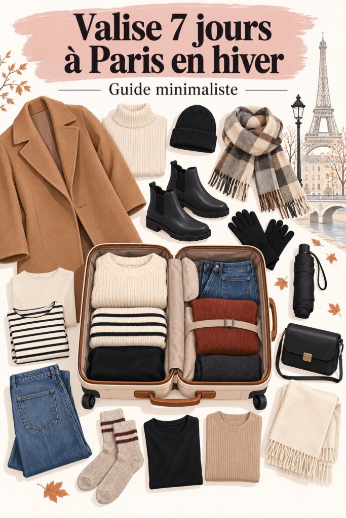 Voiture de luxe prête pour un week-end à Paris, avec des accessoires élégants à l'intérieur.