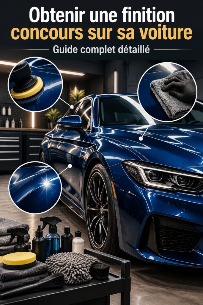 Une voiture de luxe brillamment entretenue après un detailing parfait