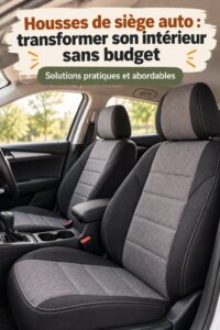 Une voiture de luxe avec des housses de siège stylish et modernes