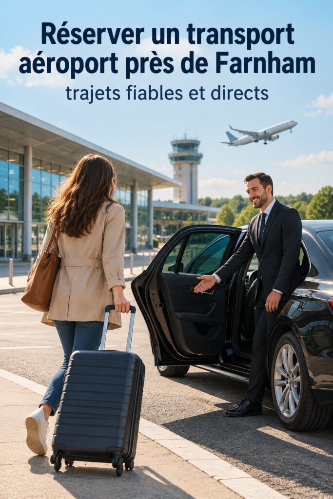 Service de transport aéroport près de Farnham avec une voiture de luxe