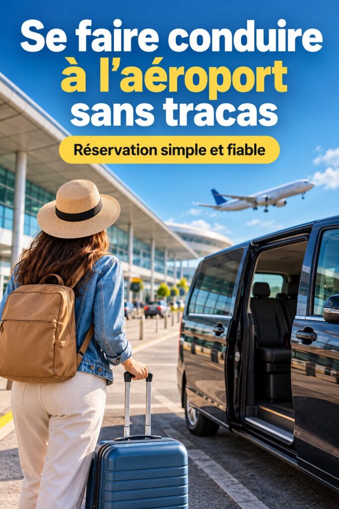 Femme détendue dans un véhicule de luxe en route vers l'aéroport