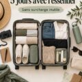 Valise minimaliste prête pour 5 jours de voyage